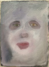 Face mask, oil on canvas, 9x12 inches, 2016