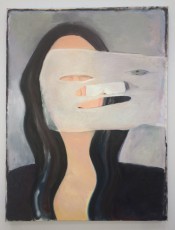 Face mask, oil on canvas, 36x48 inches, 2016
